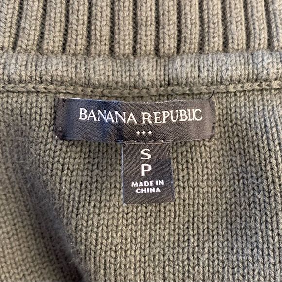 Banana Republic Cable Knit Turtleneck Green Sweater Size S - Picture 7 of 8